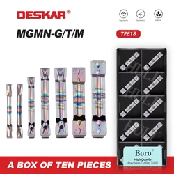 DESKAR 100% Original MGMN Series Hardened Steel Slotting Blades MGMN200 300 400 500-G/T/M TF618 Lathe Turning Grooving Inserts