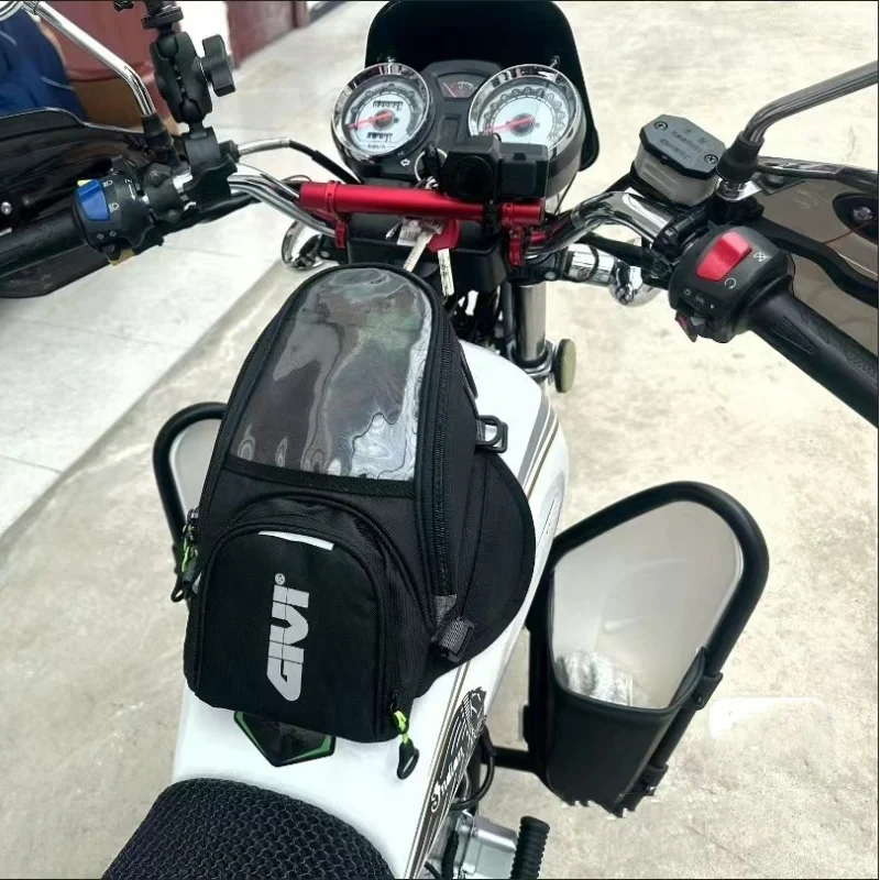 Bolsa impermeable para tanque de combustible de motocicleta, bolsas para tanque de navegación para teléfono móvil, paquete multifuncional, bolsa