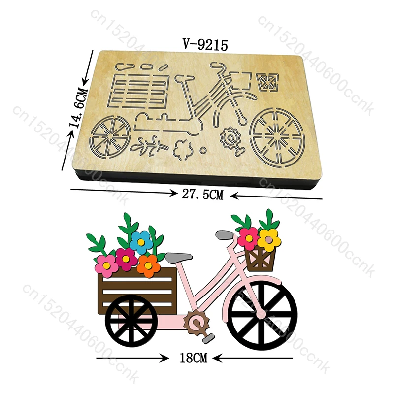 木製の自転車の切断新しいスクラップブッキング複数のサイズv-9215