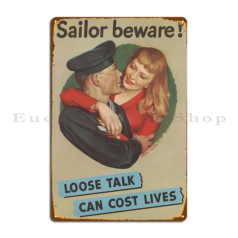 Wwii Propaganda Poster Metal Sign Designing Bar Cave Garage Plaques Design Tin Sign Poster