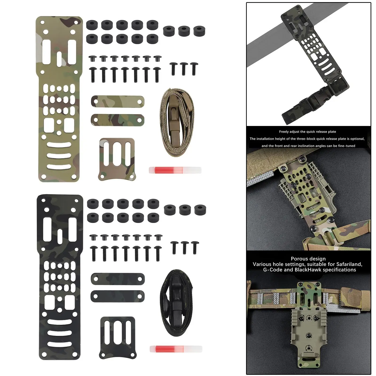 Garfo Adaptador Modular com 3 Buracos, Correia Perna, Instalando o Receptor de Montagem em Parafuso