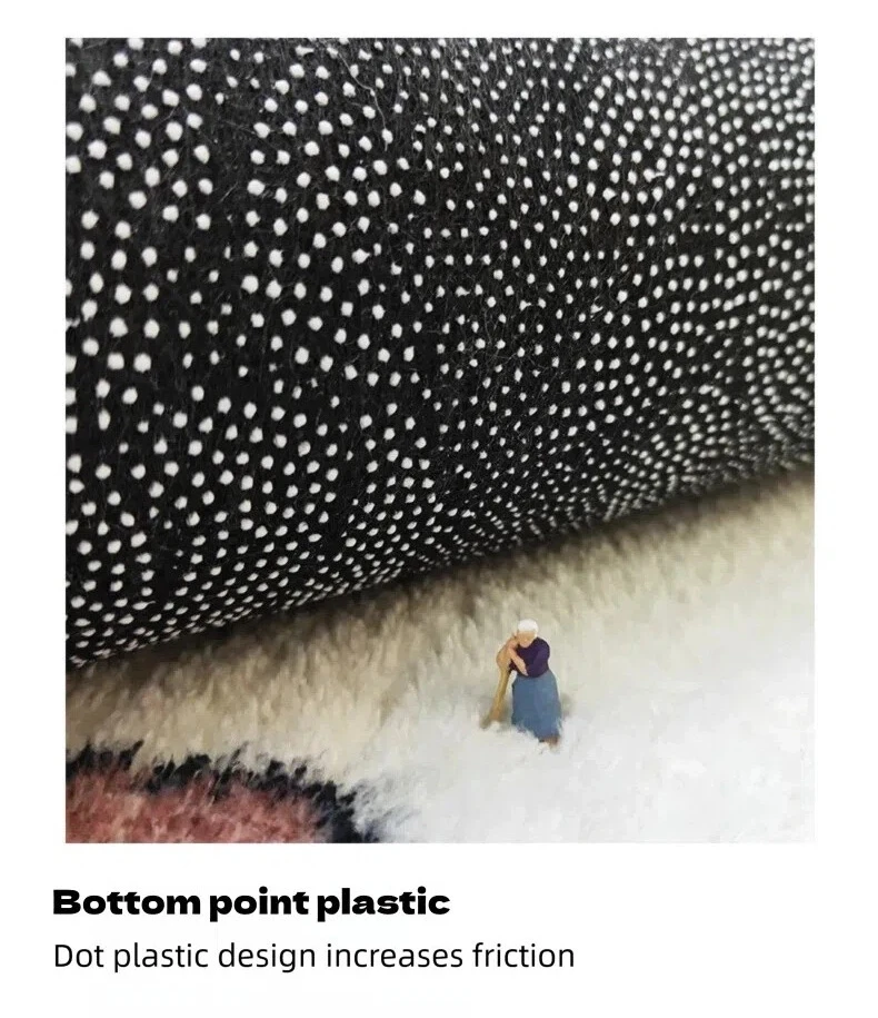 سجادة أشعث قطيفة لغرفة المعيشة وغرفة النوم، سجادة لعب ناعمة للأطفال غير قابلة للانزلاق، مساحة كبيرة، سجادة أرضية حديثة لديكور المنزل