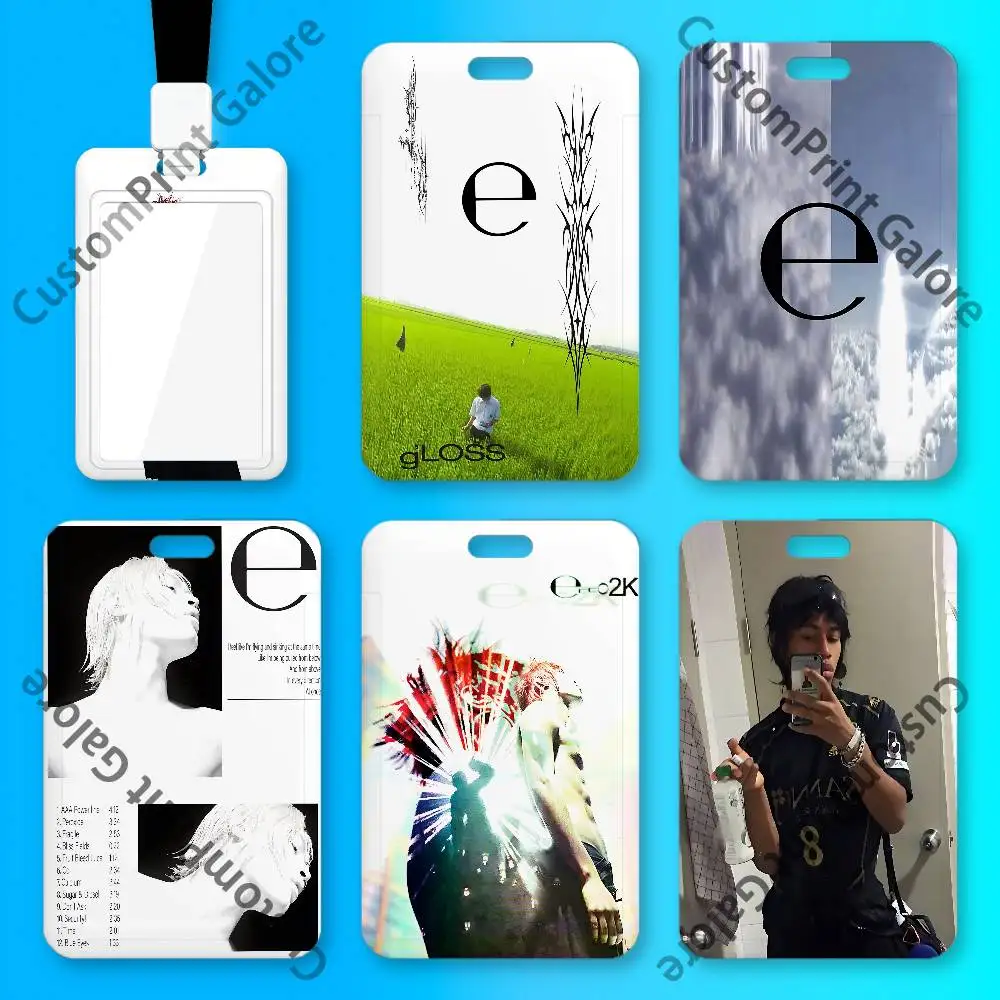 E-Ecco2k Clear PVC Card Holder for Idol Photocards,Meal Campus Cards Display Keychain Pendant