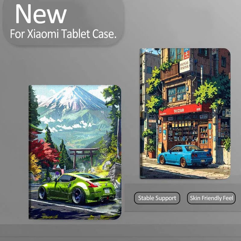 

Anime Car illustration Tablet Case For Xiaomi Redmi Mi Pad 4 5 6 7 8 K SE Mini Pro Plus Max 10.1 11.2 inch