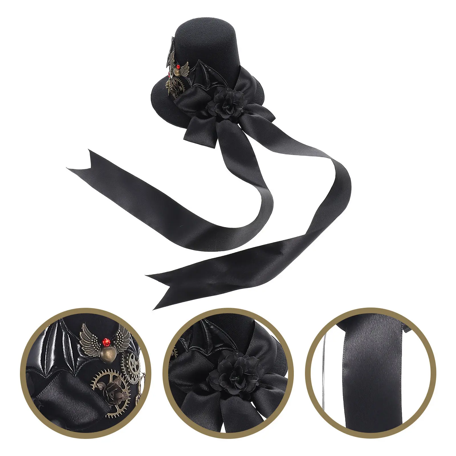 

Creative Vintage Punk Hairpin Hat Design Party Hair Decor Festival Accessories Retro Headpiece Women Kids Party Hairpin