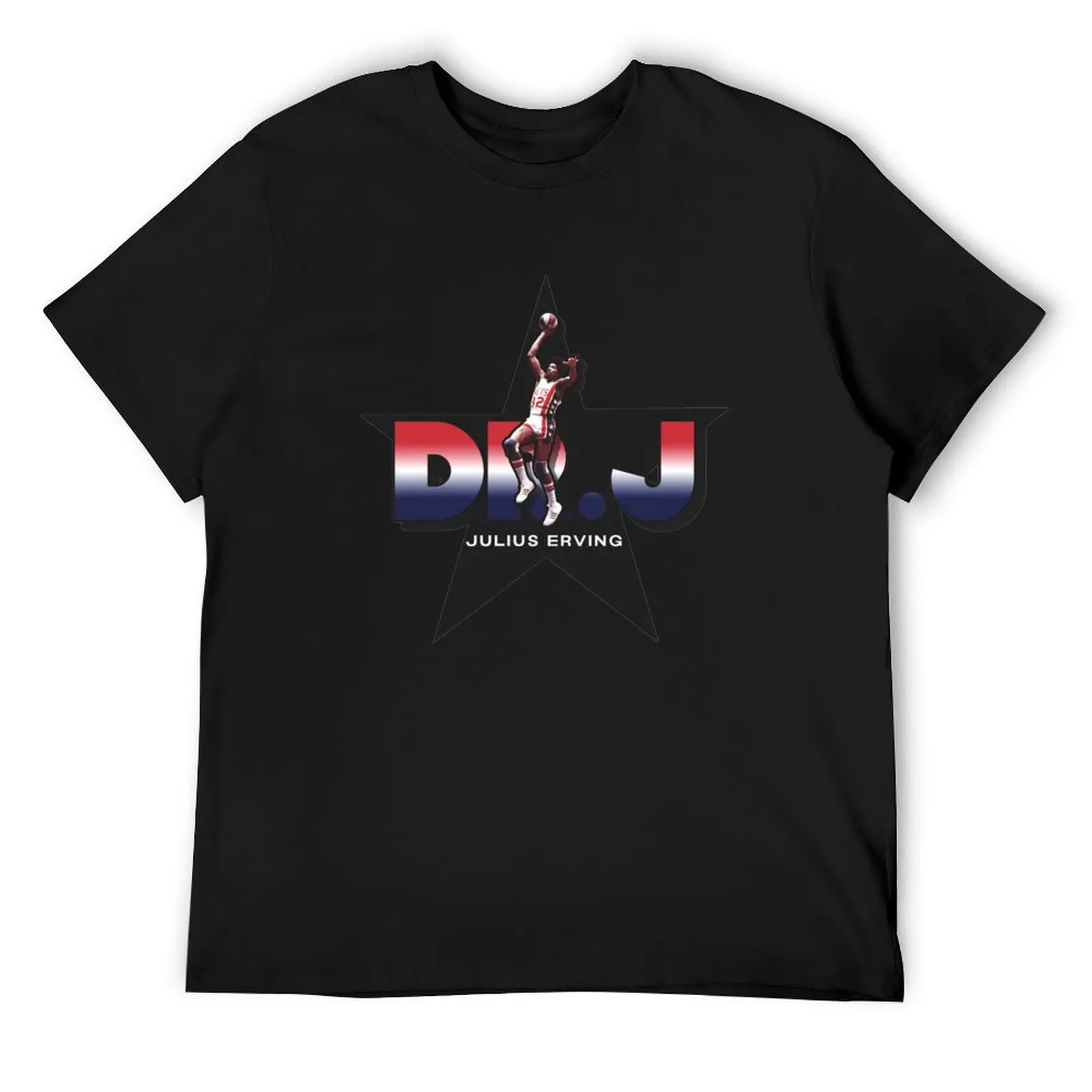 

Dr. J: Julius Erving T-Shirt blue lock designer shirts topping mens graphic t-shirts funny