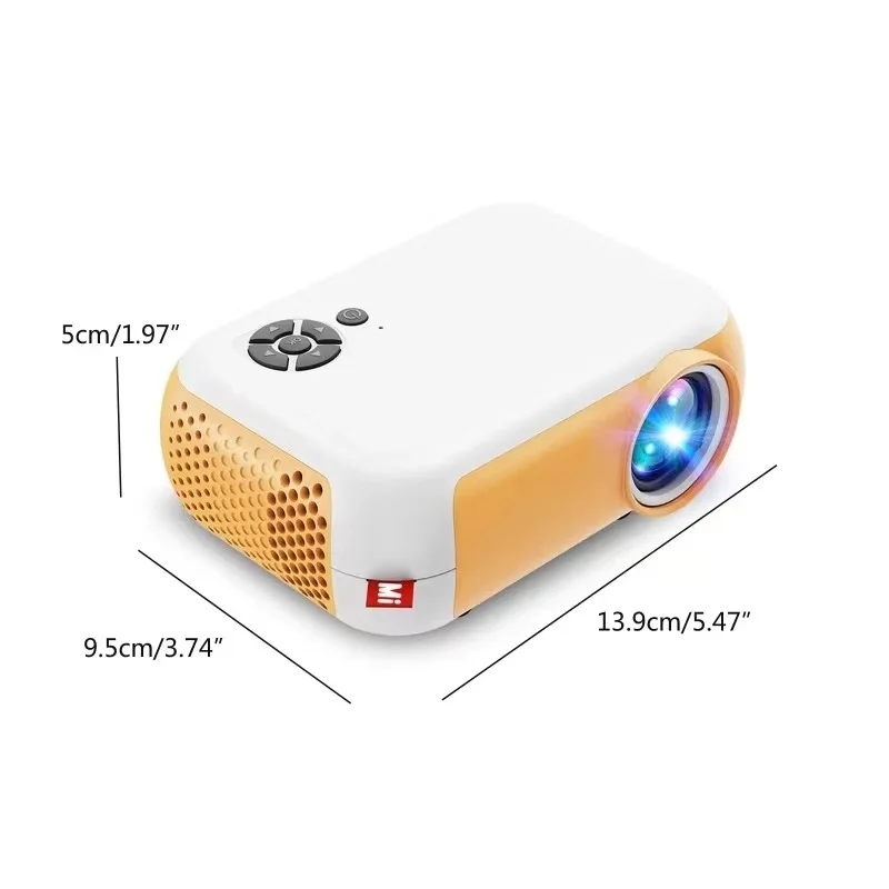 

Projector A10 480*360 Pixel Mini Projector, Support 1080P Portable USB for Home Theater, 4k Mobile Video Android Projector