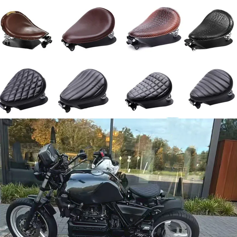 Asiento Individual Universal para Motocicleta Bobber, Estilo Chopper, Cojín Vintage, Repuestos para Harley Davidson Iron 883 Sportster Softail