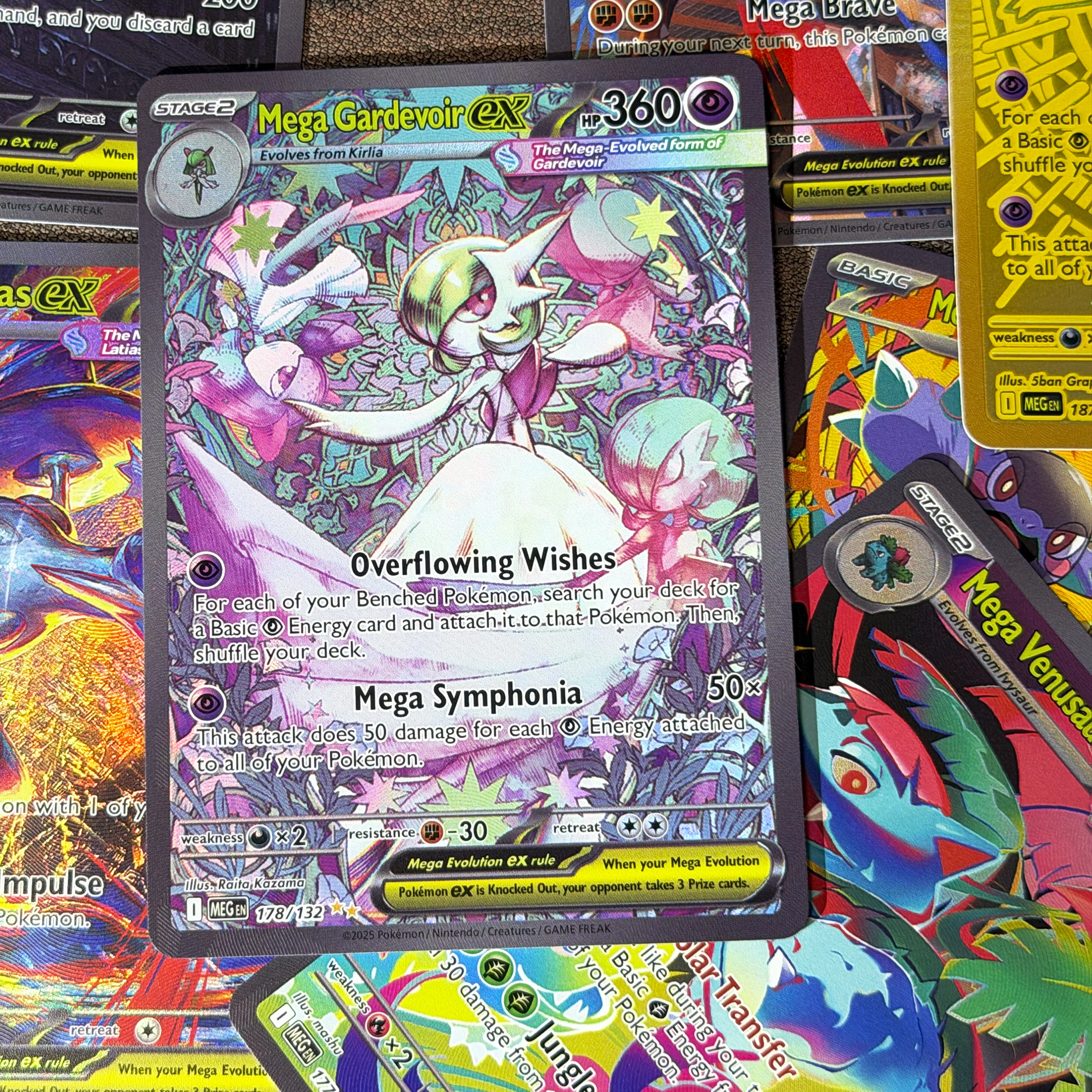 PTCG Card Mega Greninja English Venusaur Absol Gardevoir Kangaskhan Gardevoir ex Holo Collection Proxy Cards Gift Display