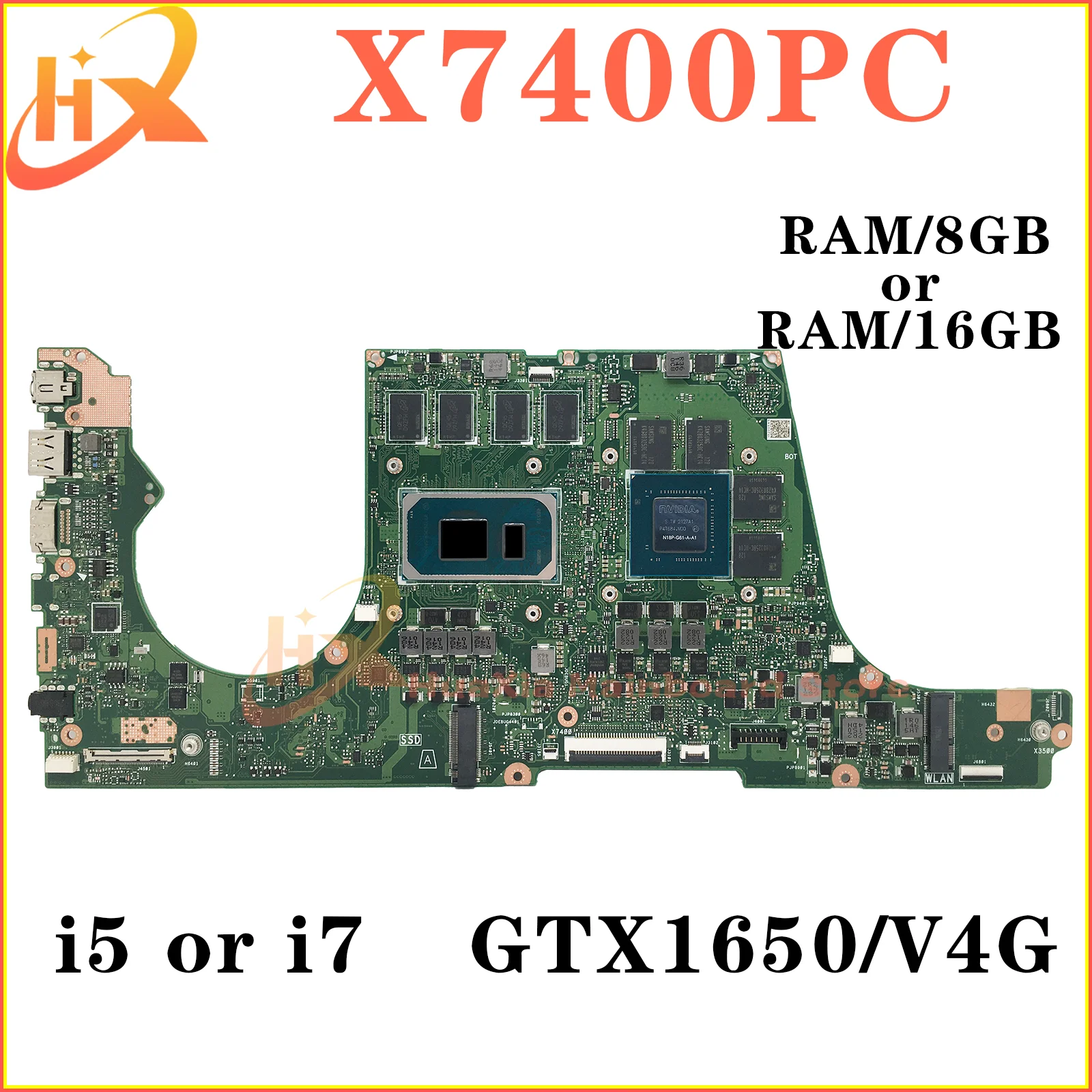 Mainboard X7400PC X7400PA N7400P X3500PC X3500PA X3500PH V3500P X3400PC X3400PA X3400PH V3400P K3500P K3400P Laptop Motherboard