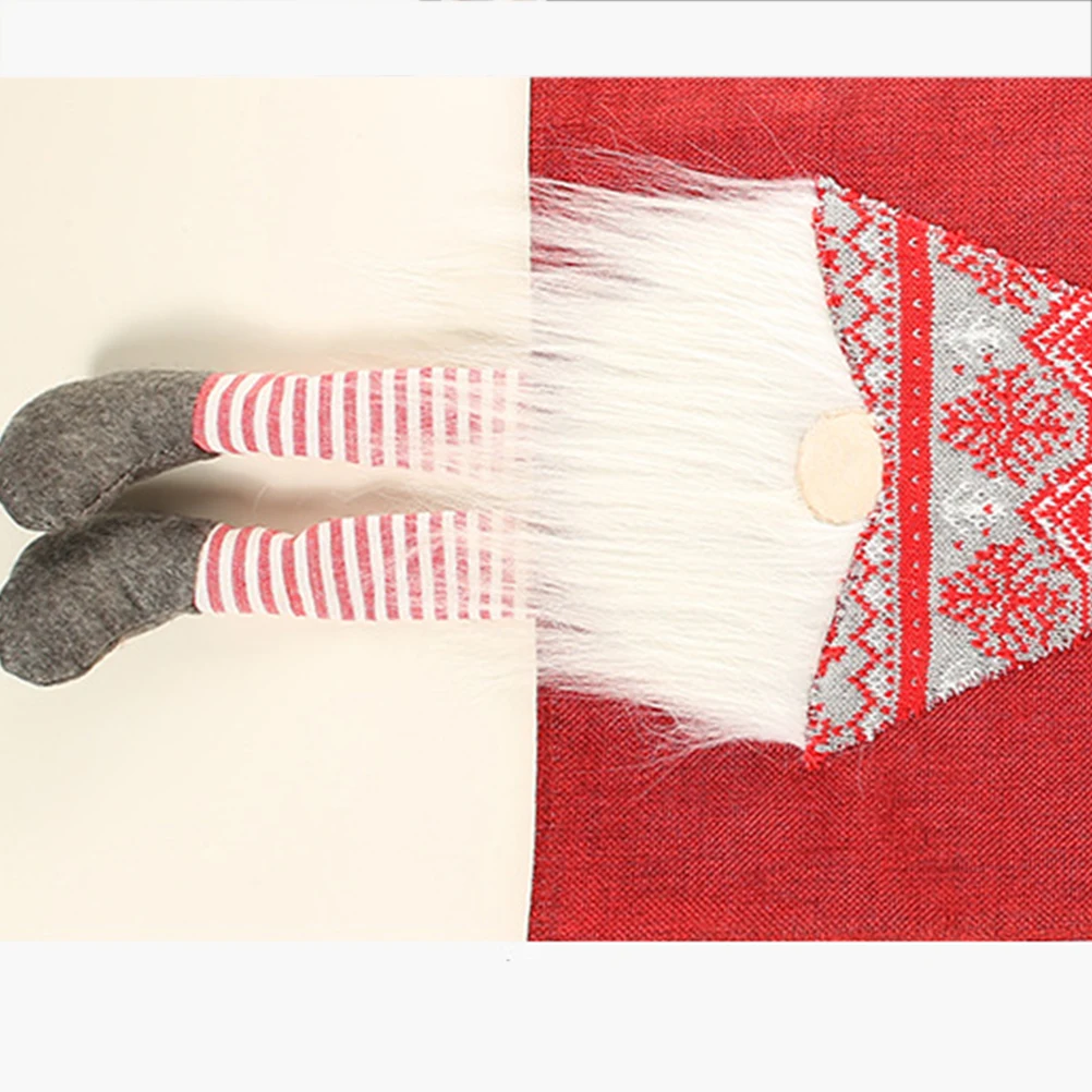 

Creative Christmas Runner Red Festive Holiday Tablecloth Table Cover For Wedding Party Supplies Stereoscopic