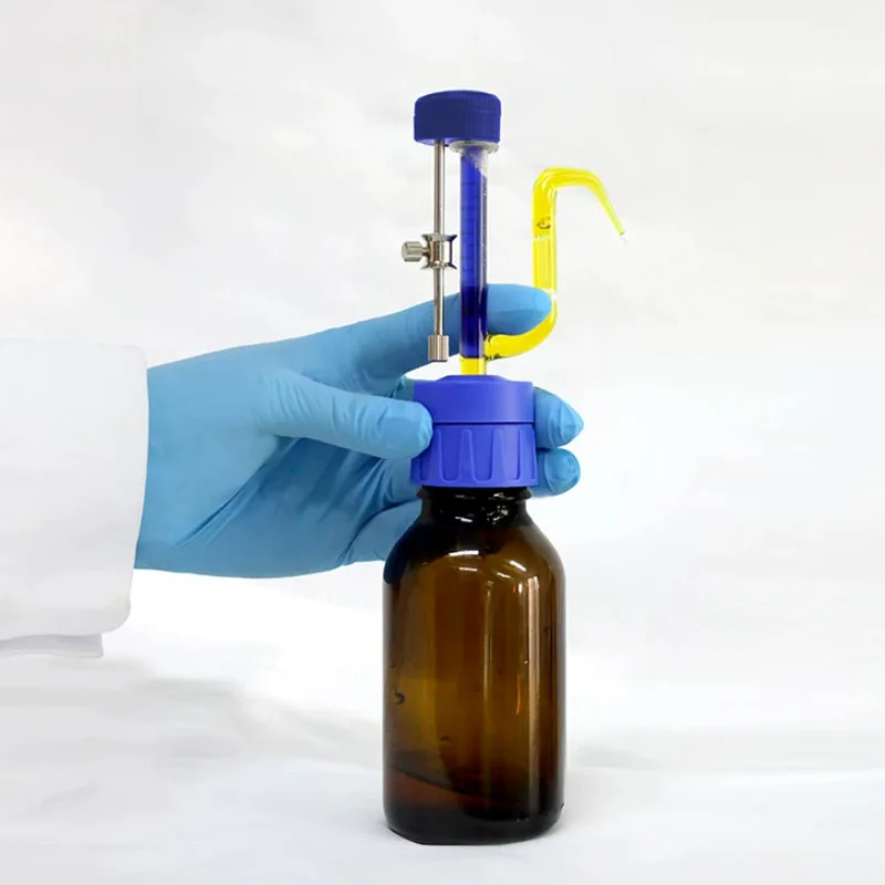 Glass micro-adjusting liquid dispenser, 1ml/5ml, all-glass laboratory pipette, suitable for chemical laboratory supplies. view 2