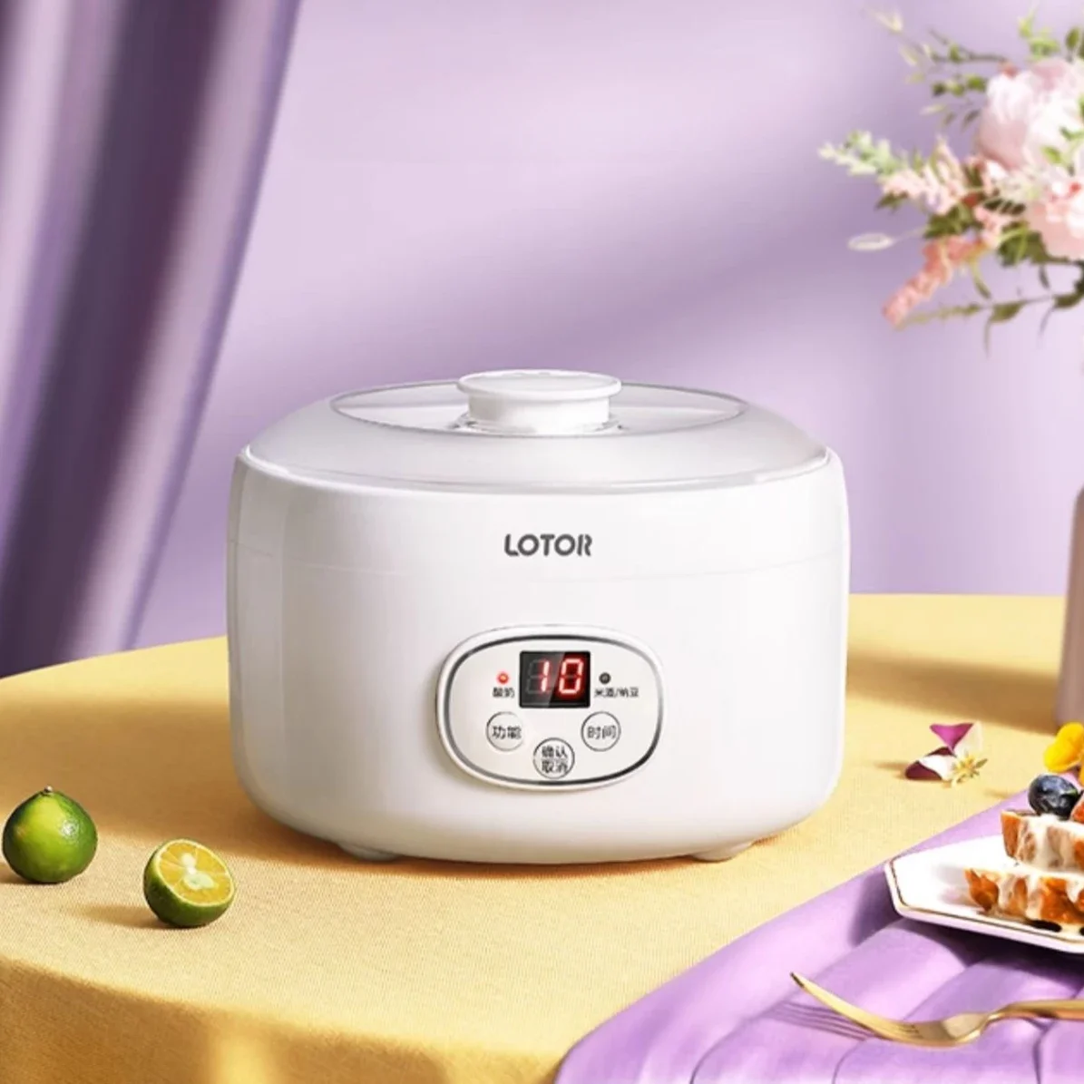 Máquina de yogur para el hogar, pequeña, totalmente automática, con revestimiento de vidrio, arroz fermentado, vino, olla fermentada casera, natto