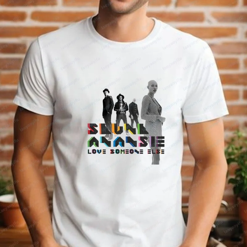 Korean-style Review of Men's Clothing: Skunk Anansie Short-sleeved Shirt Suitable for Both Men and Women, Comfortable T-shirt.