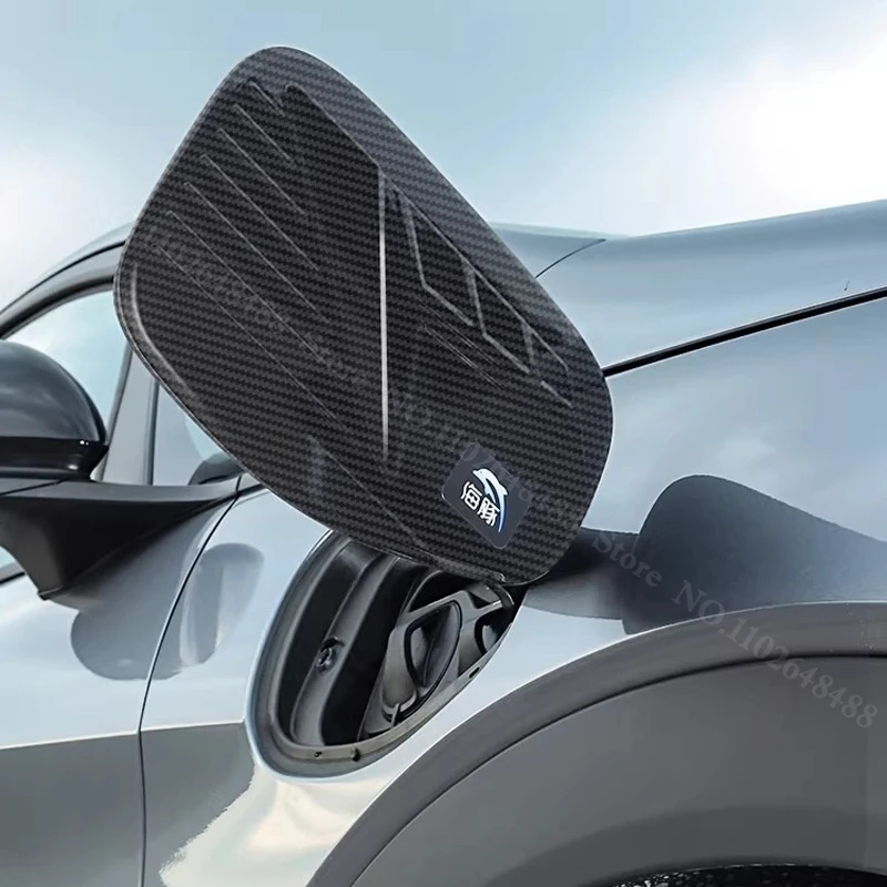 For BYD Dolphin ABS Carbon Black Charging Port Cap Decoration Cover Electric Box Waterproof Scratch Resistant Protective Cover view 3