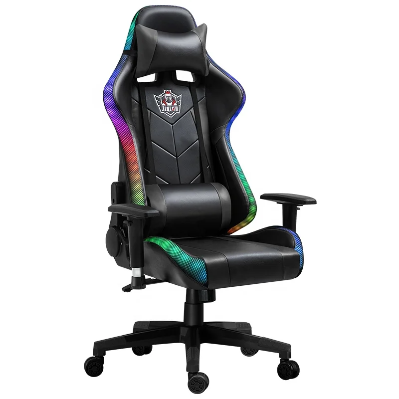 Swiveling Video Computer E-sports Seat Game Racing RGB Chair For Gamer