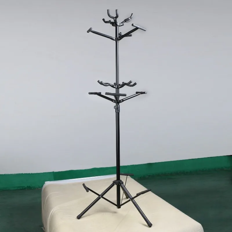 Metal Guitar Display Stand Floor-standing Stable Detachable Multiple Guitars Display Stand Durable Musical Instrument Accessory