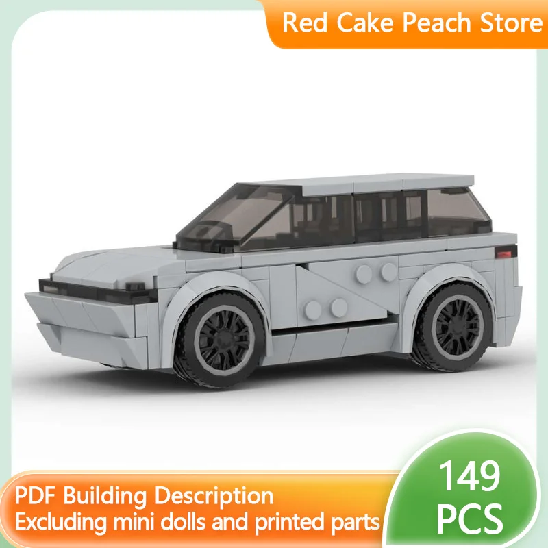 

Модель городской автомобиль MOC, строительные кирпичи, чистый электрический внедорожник, модульная технология, детские праздничные подарки, сборные игрушки, костюм