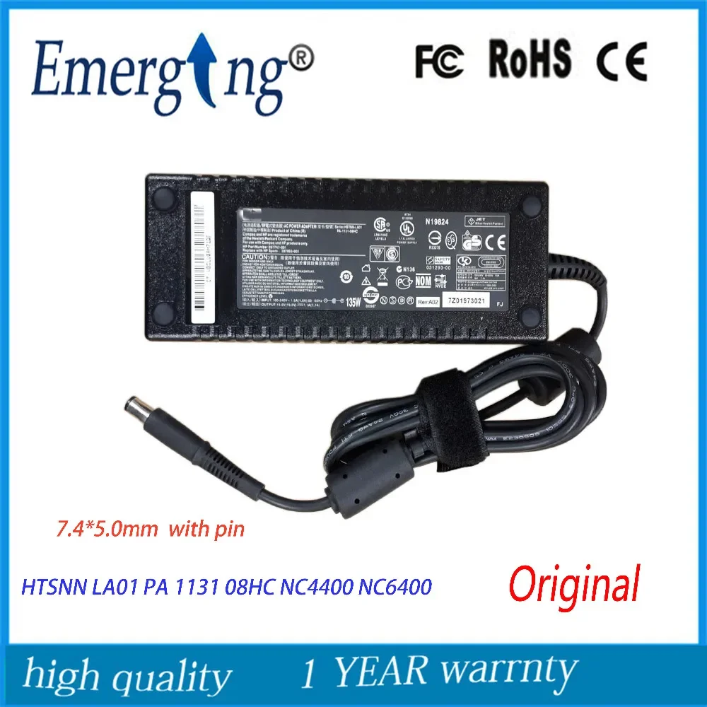 Original 19V 7.1A 135W 7.4*5.0mm Laptop Adapter Charger For HP HTSNN LA01 PA 1131 08HC NC4400 NC6400