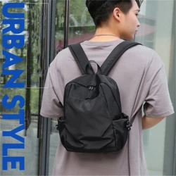 Mini Men's Backpack Fashion Small Black Shoulder School Bag For Man 2023 Canvas Designer Waterproof Sports Travel Male Backpacks