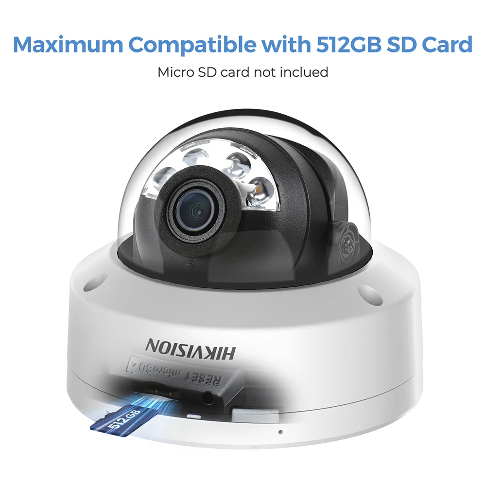 Hikvision DS-2CD2143G2-LIS2U 4MP Smart Hybrid Light IP Camera Human Vehicle Detection IR ColorVu Night Vision Built in Mic