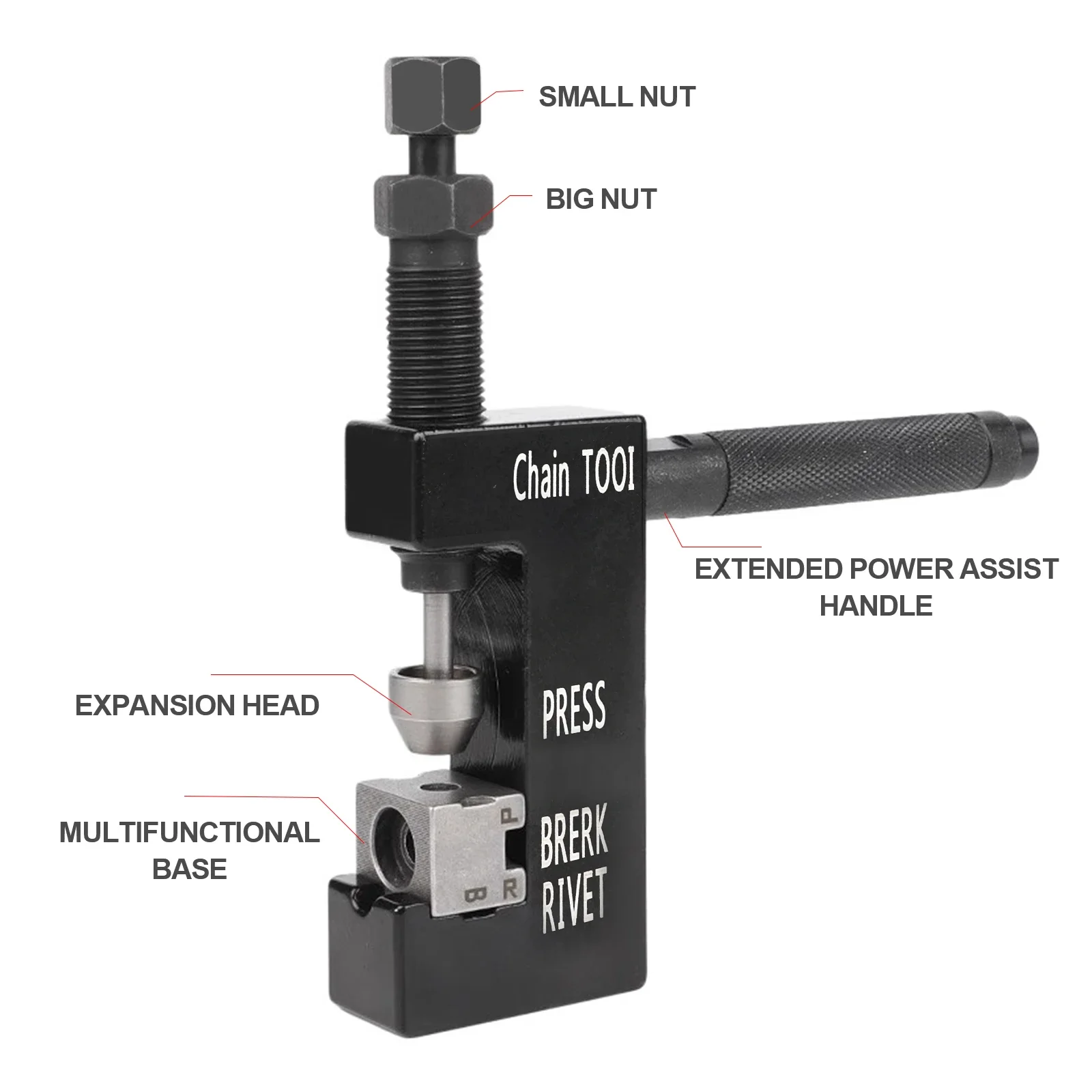 Motorcycle maintenance tool, chain disassembly special tool, suitable for 520 525 530 chain breaker willow nail kit