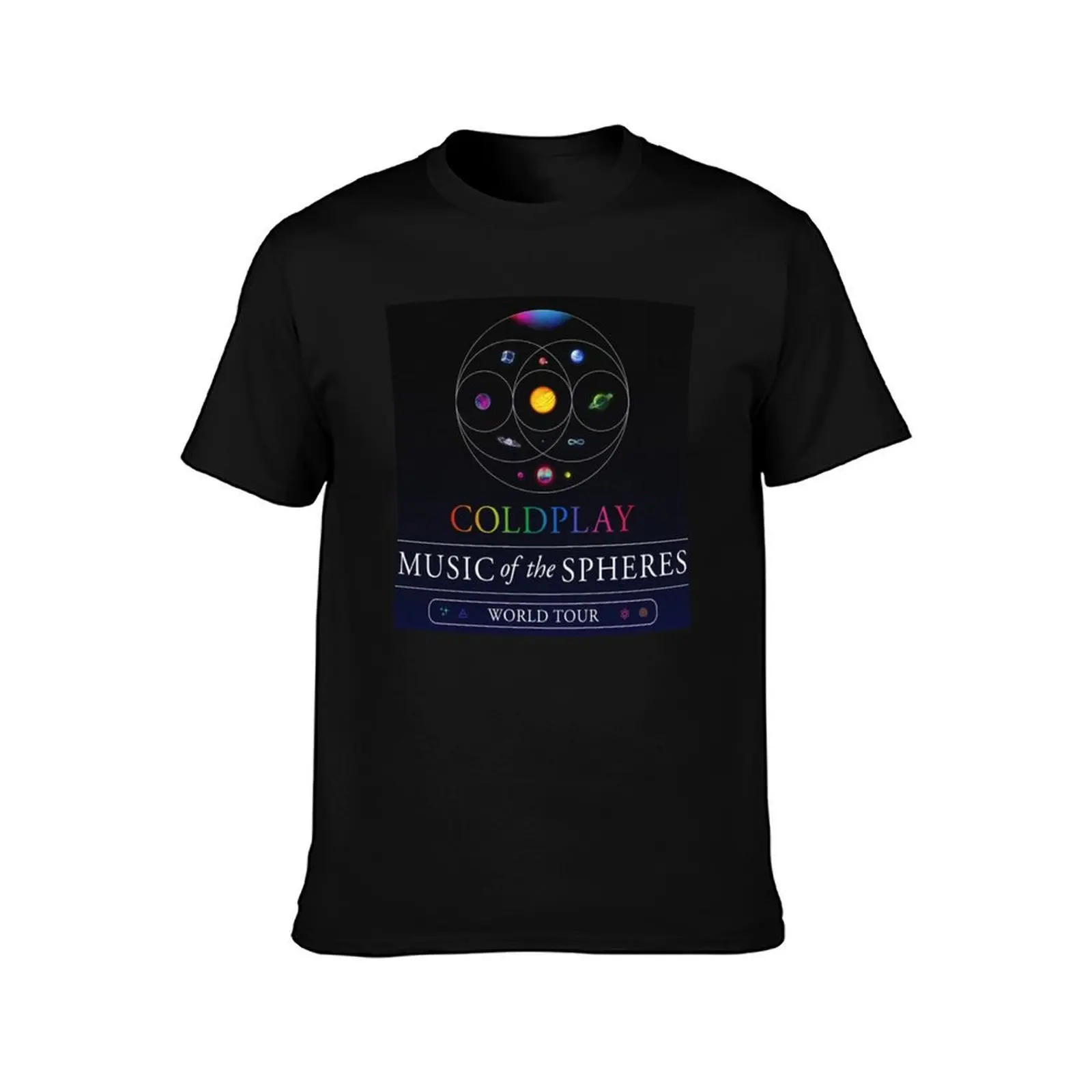 Cold Music The Spheres Play World Tour Crystal T-Shirt Large Size Breathable Tee T-Shirt