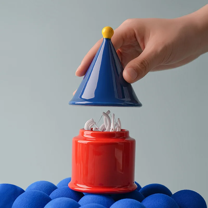 

2025 Original Dopamine Toothpick Box Creative Ceramic Toothpick Holder Home Decoration Small Ornaments