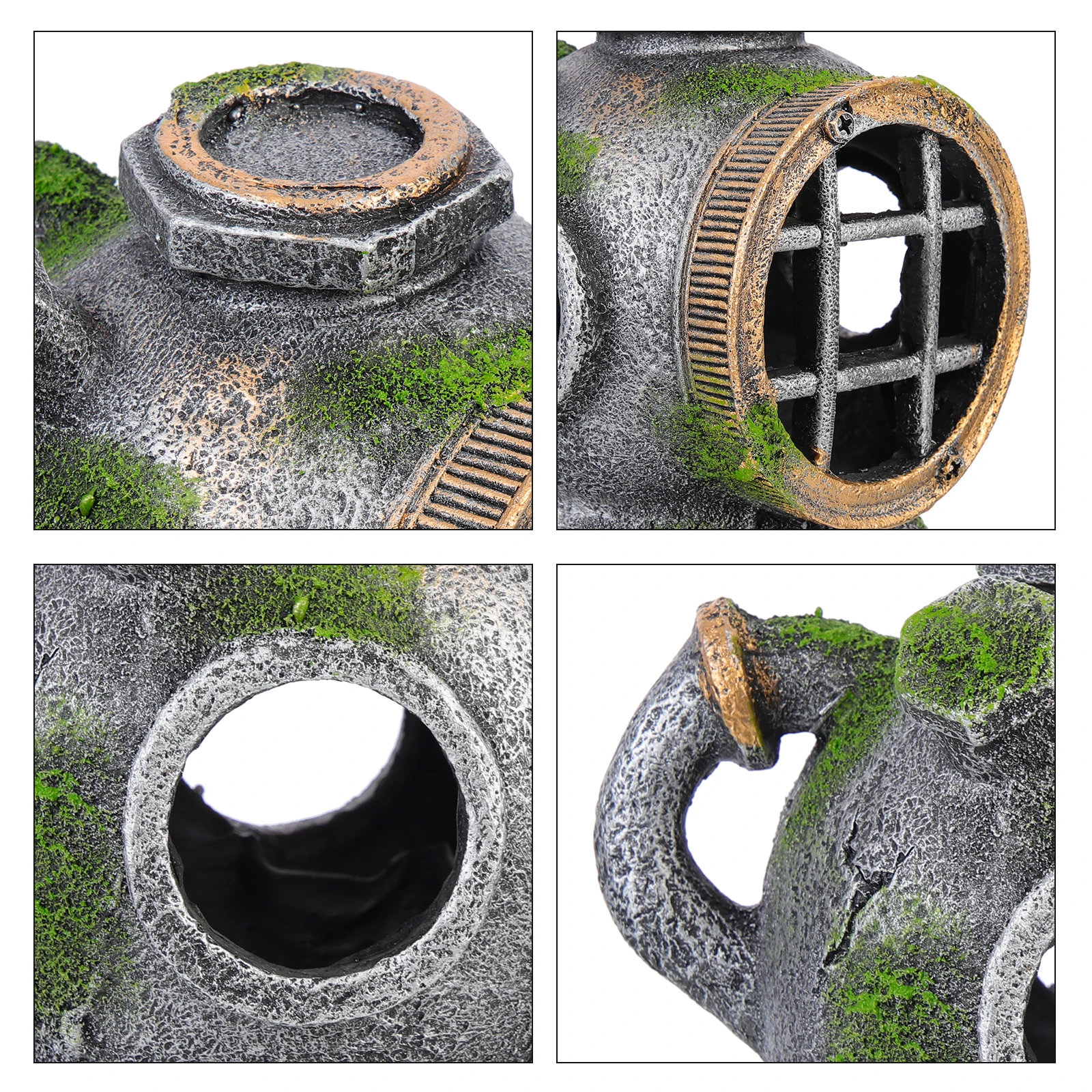 

Underwater Fish Hideout Resin Decor Durable Non Fading Aquarium L scape Adornment Unique Appearance Great for Fish Tank
