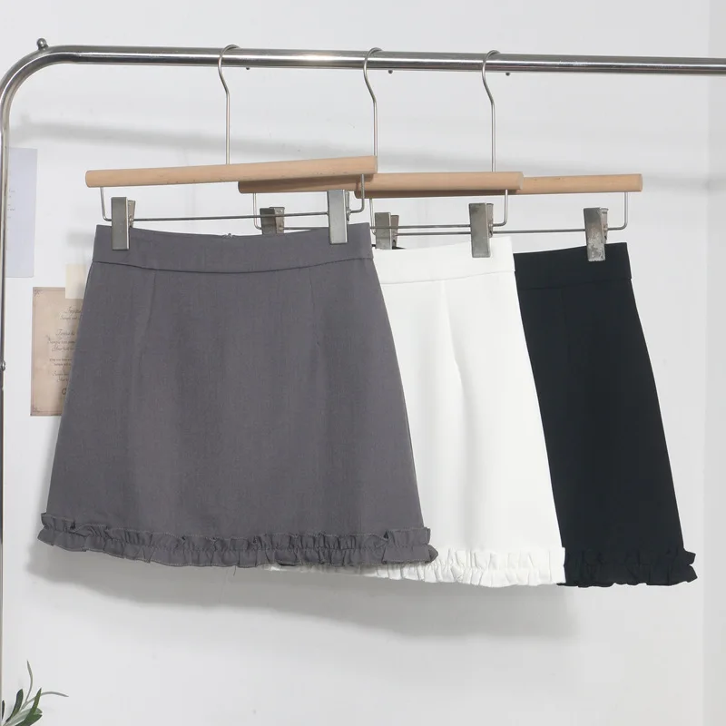 

Women's Fungus Edge High Waist Hip-wrapped Mini Skirt