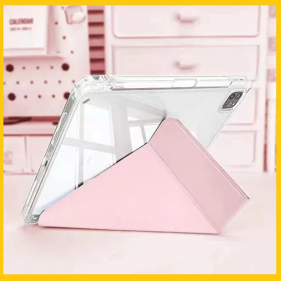 Coque en Acrylique Transparente Déformable et Pliable en Y, pour iPad Pro 11 2024 5ème Air 11 6 13 5 4 3Pro 2 1 Pro13 10ème 10.9 10.2 9.7