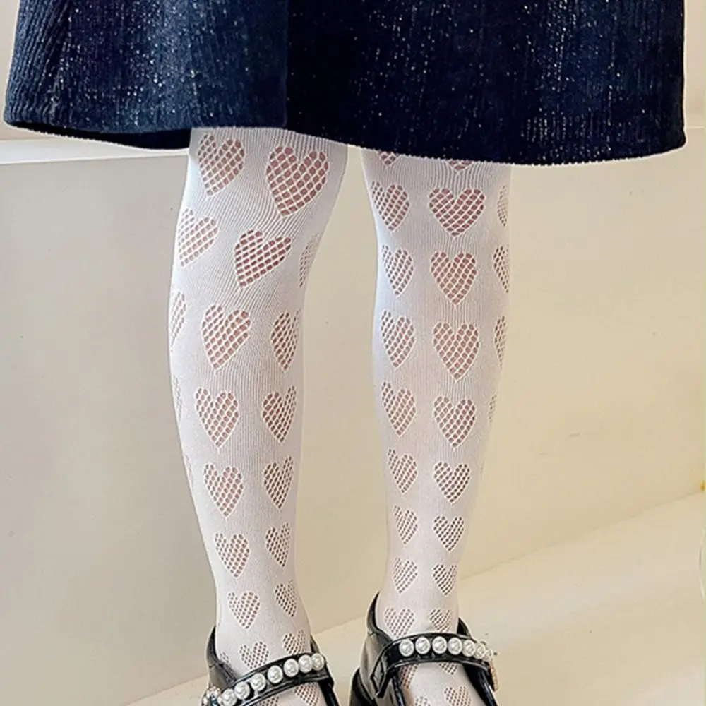 Comfortable Solid Color Kids Hosiery Heart Lolita Children Girls Pantyhose Kids Leggings Korean Style Stockings Kids Tights