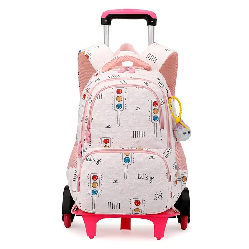 Children School Rolling Backpack School Wheeled Backpack for Girls Rolling Backpack Bags for Kids School Trolley Bag Mochila