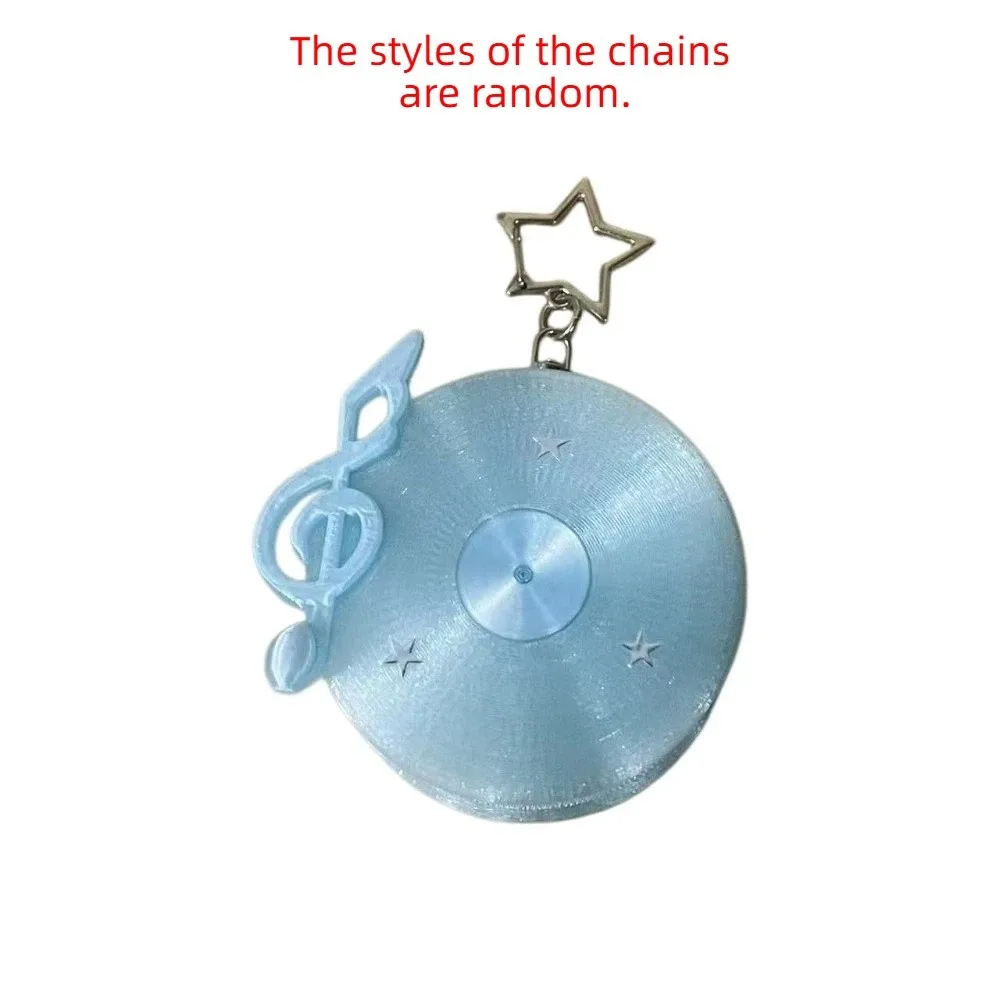 Y2K Vinyl Record Keychain Star Korean Japan Style Disc Shape Earphone Cable Winder Cord Management Anti Winding