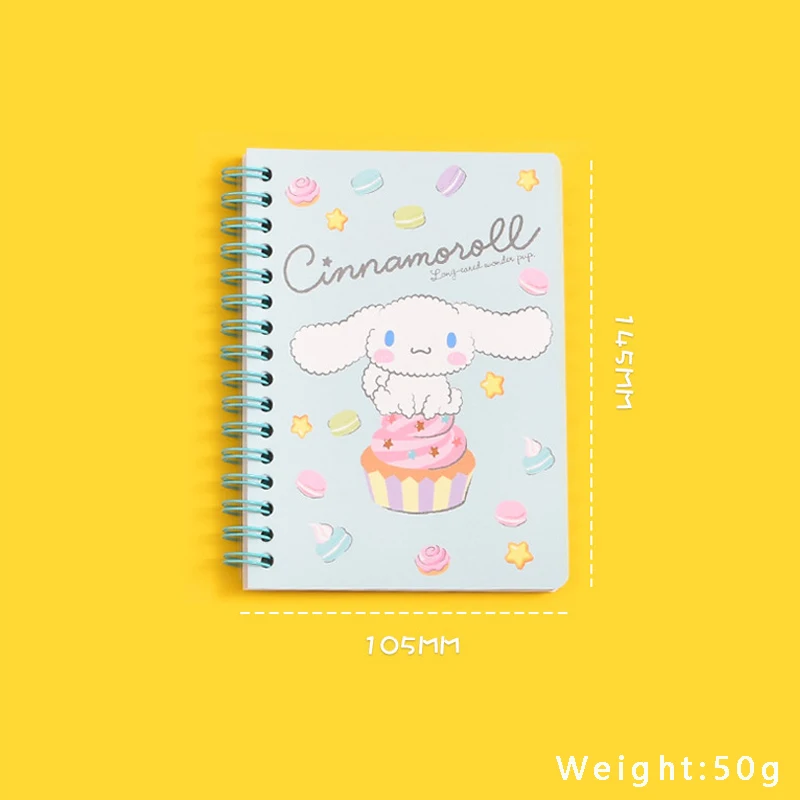 Cute Cartoon Hello Kitty A6 Notebook Kawaii Cinnamoroll Kuromi My Melody Anime Notepad Student School Office Stationery Supplies