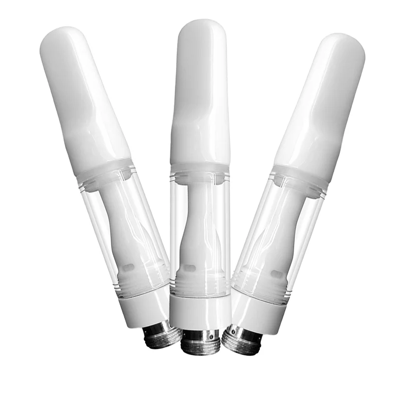 10 قطعة/الوحدة كاملة السيراميك Cc بالتنقيط تلميح 510 موضوع Vape خرطوشة عربات 0.5 مللي 1.0 مللي اضغط في القرون 4 ثقوب خزان البخاخة خرطوشة #6