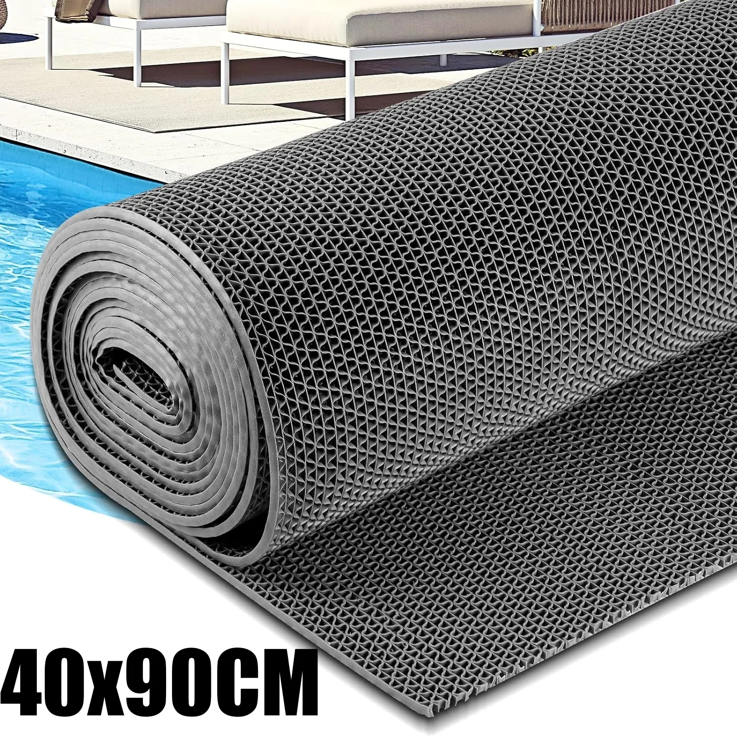 

Waterproof Non Slip Floor Mats Plastic PVC Kitchen Bathroom Outdoor Pool Dirt Resistant Foot Mats Carpet For Home