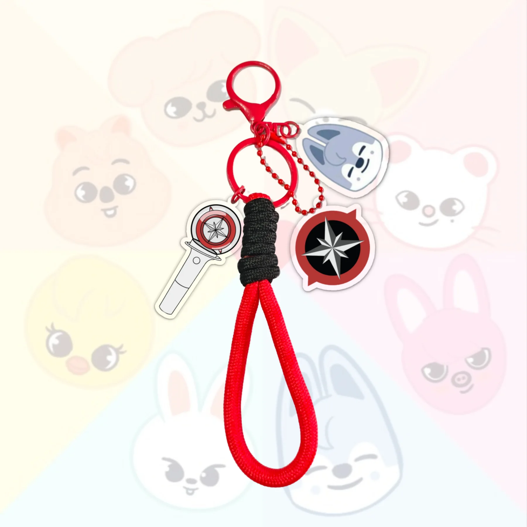 

STEP OUT 2026 NEW KPOP Stray Kids dominATE new style cartoon figurine acrylic keychain backpack pendant material SKZOO