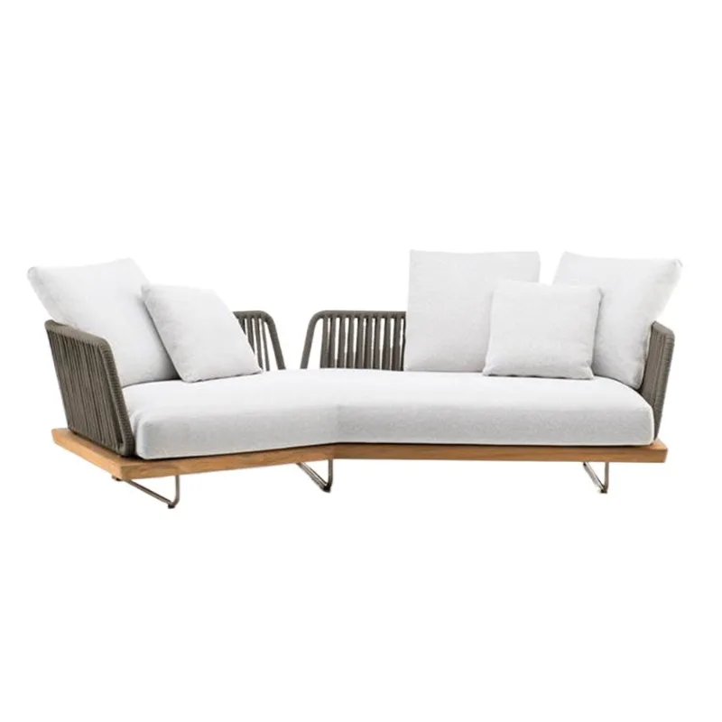 Sofa villa waterproof and sunscreen sales office outdoor aluminum alloy leisure chair rope furniture