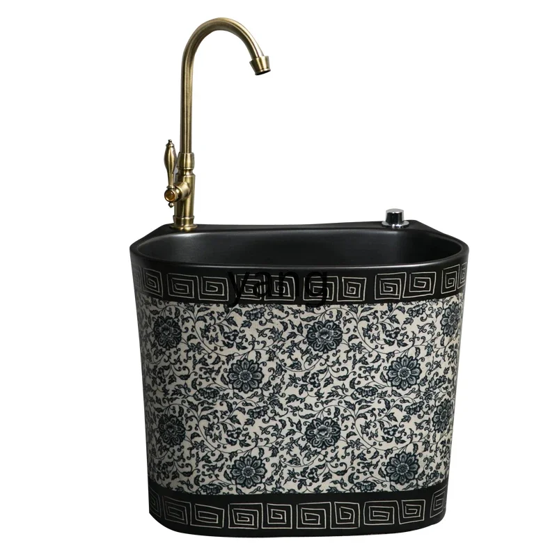 

LH mop pool integrated raised mop pool household bathroom courtyard rectangular ceramic sink basin