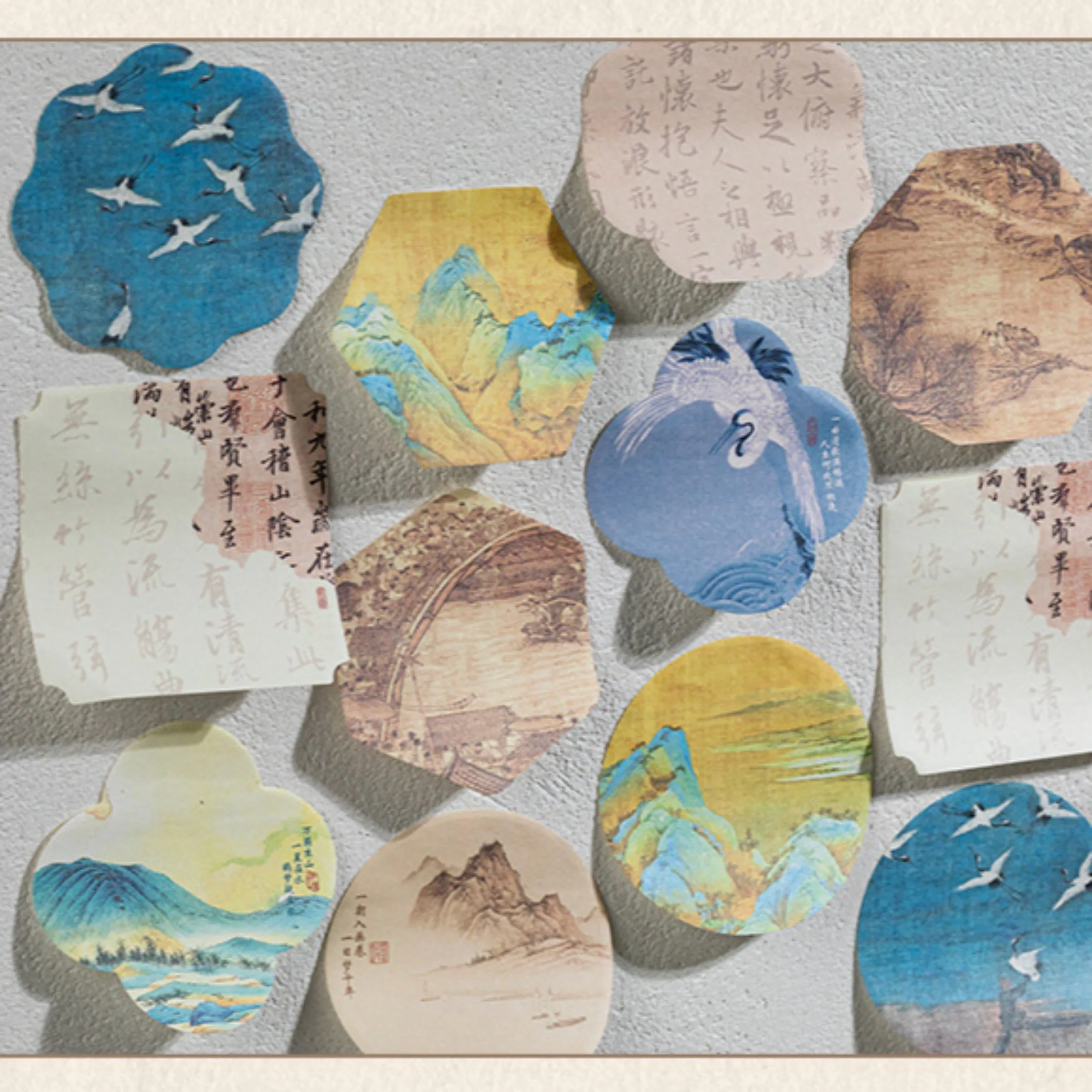 Chinese Style Sticky Note A Thousand Li of Rivers and Mountains Riverside Scene At Qingming Festival Ruiheu Diagram