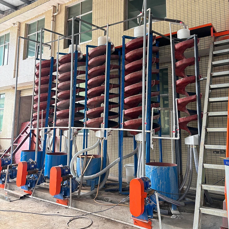 

50 Tph Malaysia Tin Titanium Gold Monazite Ore Gravity Separation Spiral Chute Equipment Plastic Nylon Fiberglass