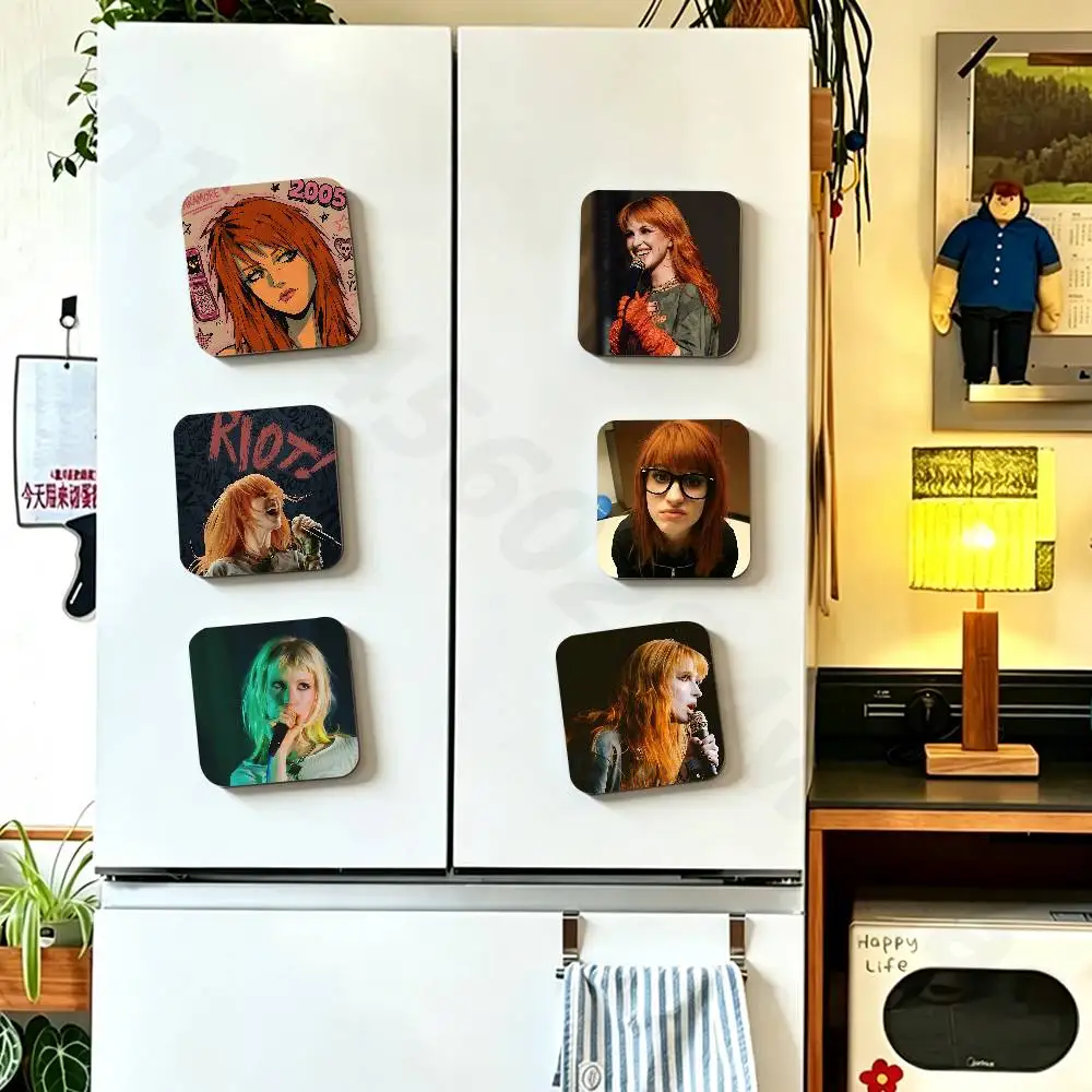 H-Hayley Williams P-Paramore Fridge Magnet Personalized Magnetic Durable Plastic Square Picture Surface Fridge Magnets
