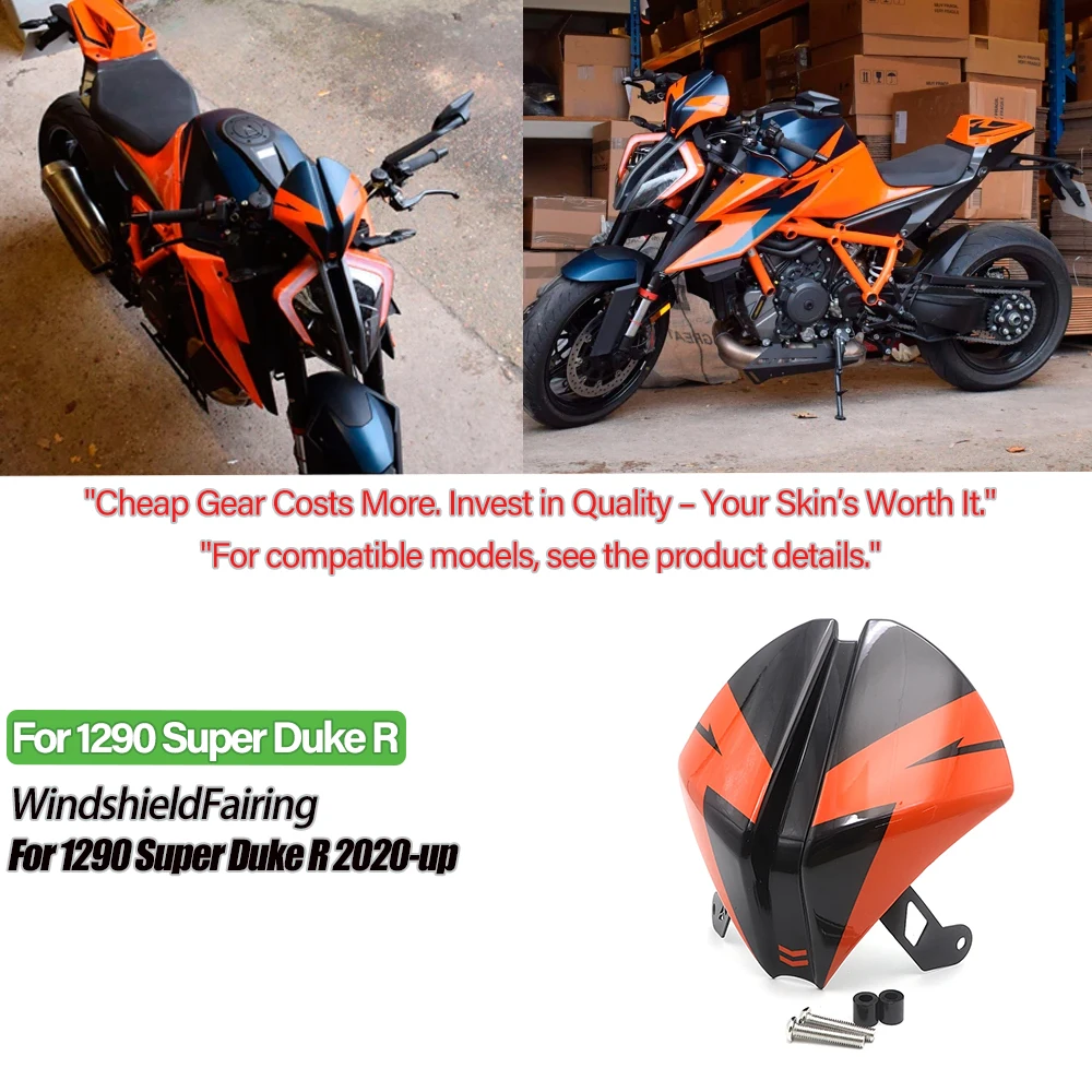 

Переднее лобовое стекло, дефлектор воздушного потока для 1290 Super SuperDuke R 2020-UP, черный, оранжевый, мотоциклетный муховой экран