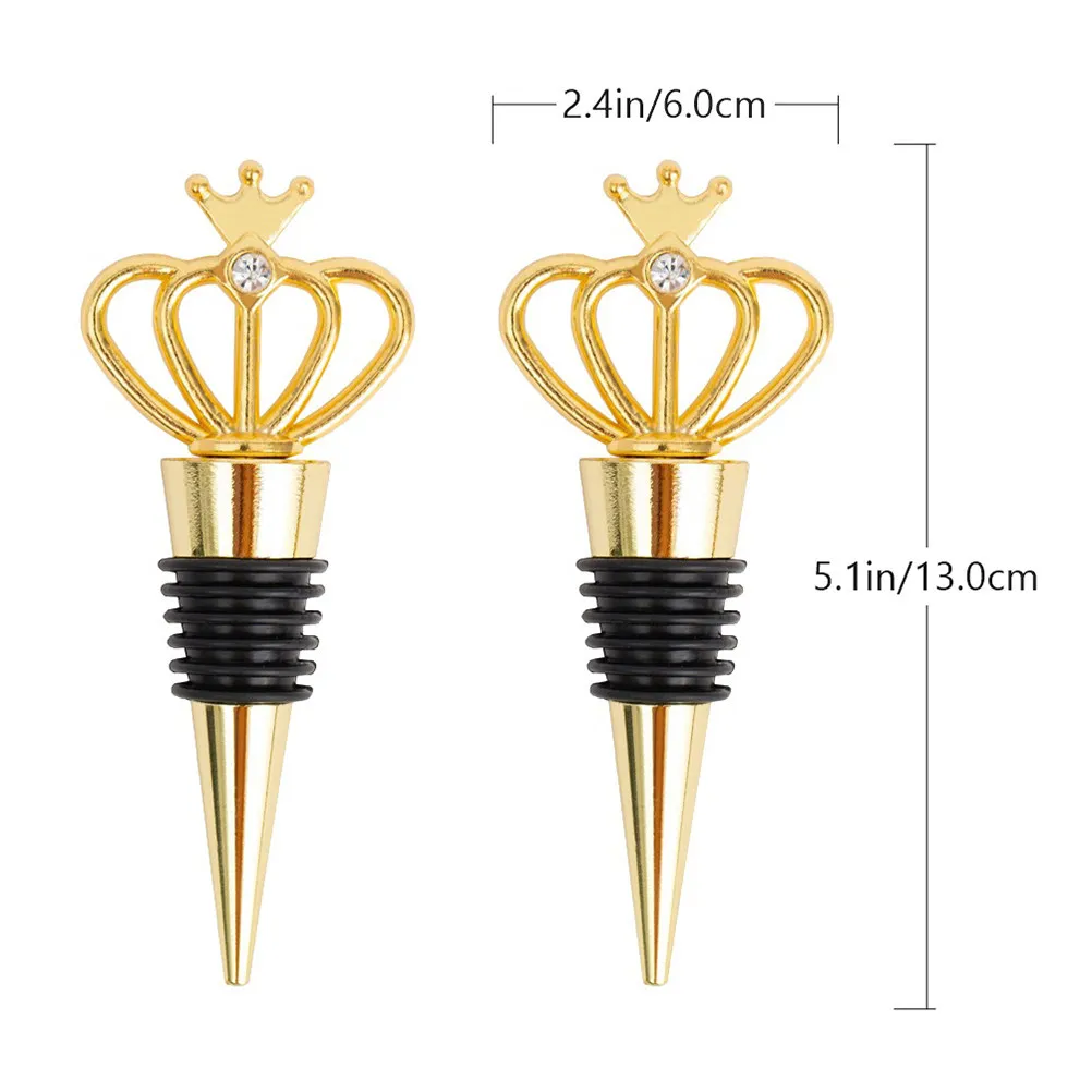 Golden Bottle Stopper Reusable Sealing Plug for Wine Beverages Oxidation Prevention Party Wedding Gift Idea