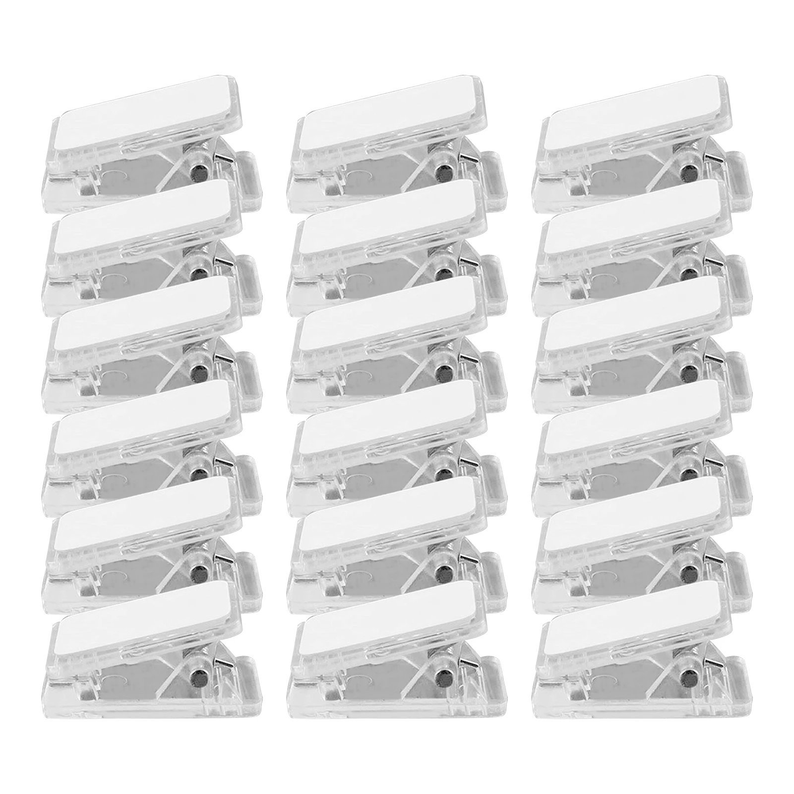 50pcs For Hanging Multifunctional Wall Tapestry Display Spring Loaded Heavy Duty Self Adhesive Clip Small Clear Portable Storage