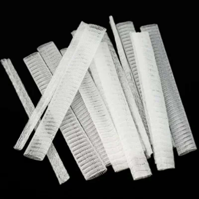White Make Up Cosmetic Brushes Guard Mesh Protectors Cover 15pcs 1Pack