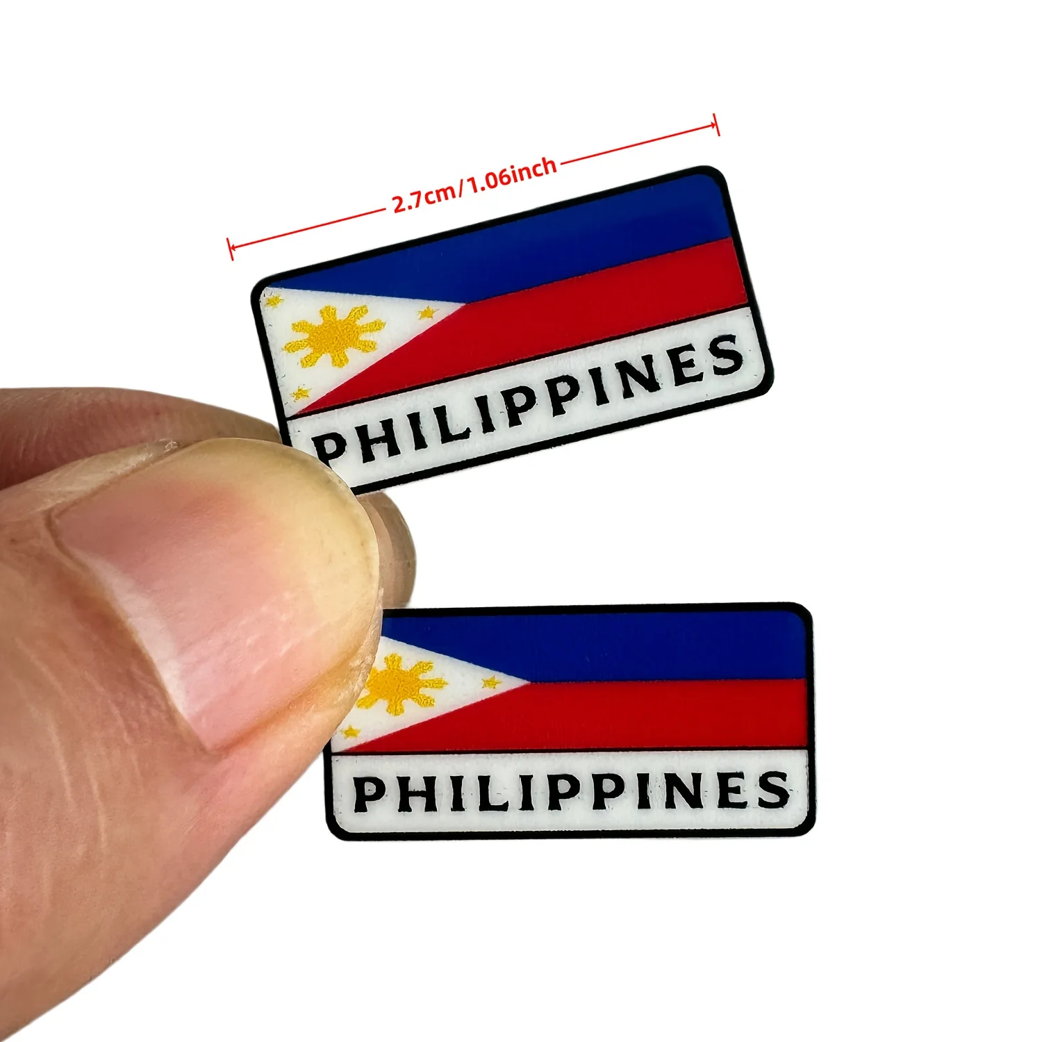 Philippines Flag Emblem Stickers, Waterproof Vinyl Decals for Car Interior, Motorcycle, Laptop, Water Bottle and Phone Case