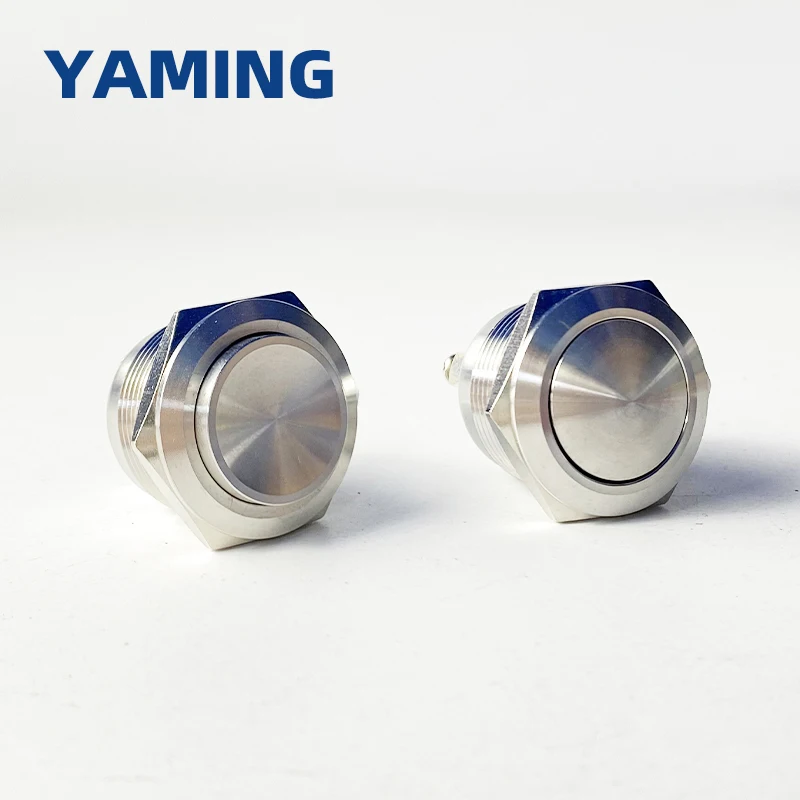 الفولاذ المقاوم للصدأ المعادن زر التبديل ، مقاوم للماء IP65 ، 1NO لحظة ، الذاتي إعادة تعيين القبة الجرس ، الكمبيوتر ، محرك السيارة ، 22 مللي متر #4