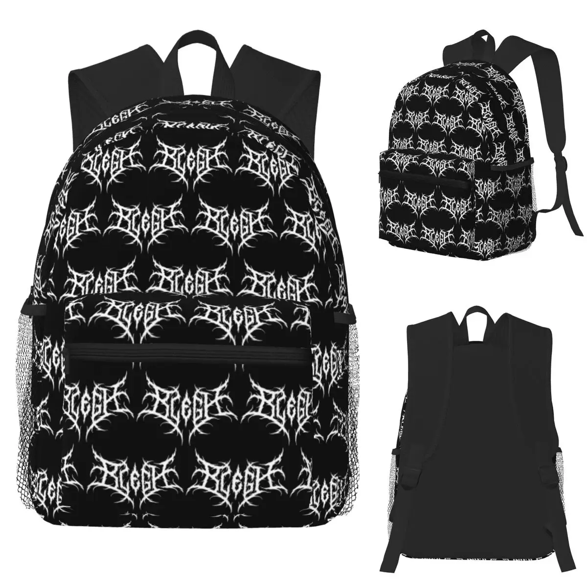 

Blegh Heavy Metal Metalcore Deathcore Student Backpack School Bag Hiking Travel Daypack for Boys Girls Bookbag Shoulder Bags